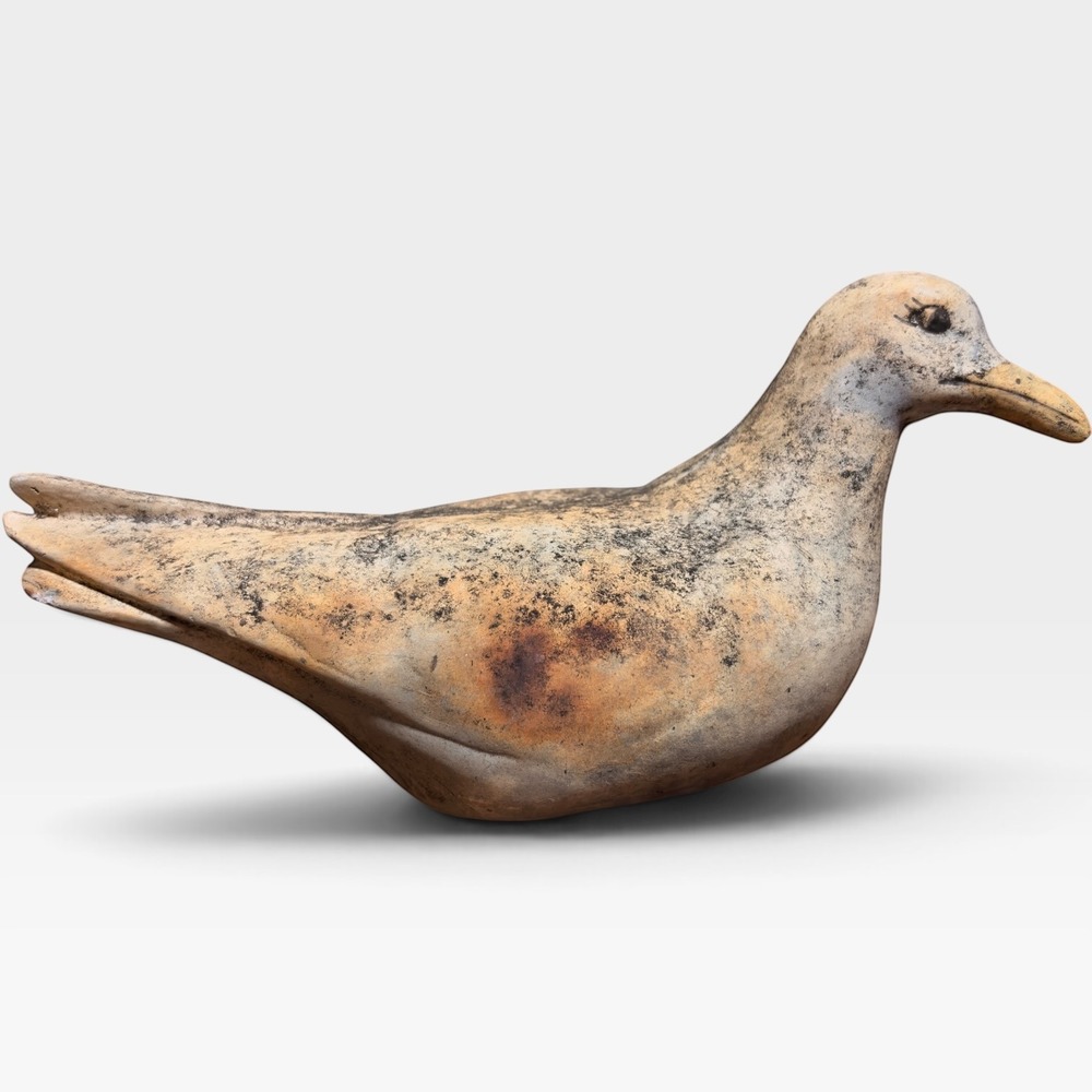 VTG Wabi-Sabi Seagull Hollow Clay Seabird Folk Art Coastal - Picture 9 of 10